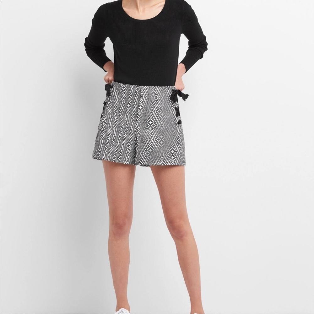 Gap High Rise Woven Shorts with Lace-Up Detail